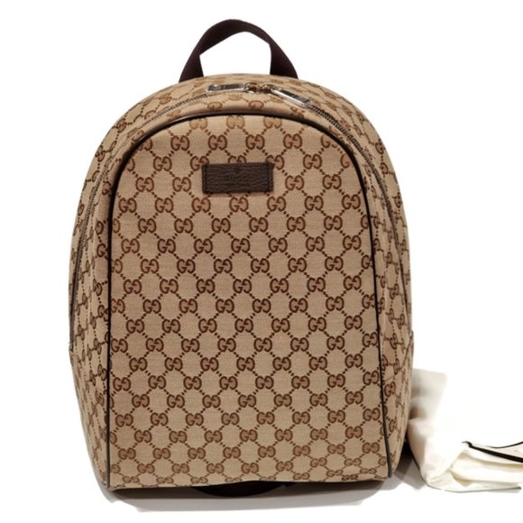 gucci canvas backpack